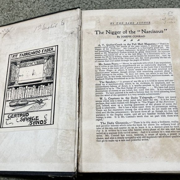 Joseph Conrad / TYPHOON AND OTHER STORIES First Edition 1903 Book W/ Ads Gold - Picture 6 of 9